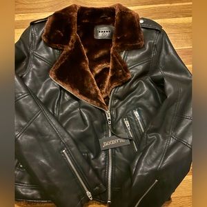 NWT BlankNYC Faux Leather Faux Fur Jacket